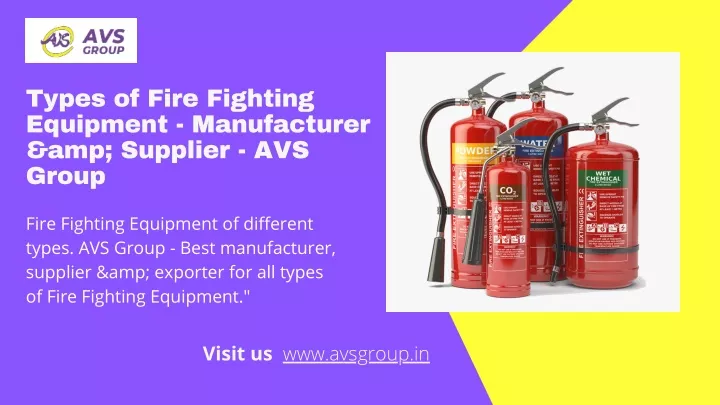types of fire fighting equipment manufacturer