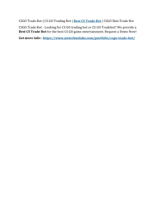 csgo trade bot cs go trading bot best cs trade