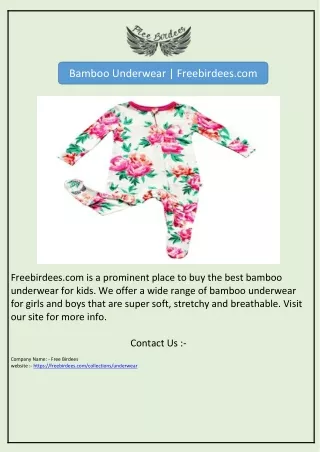Bamboo Underwear | Freebirdees.com