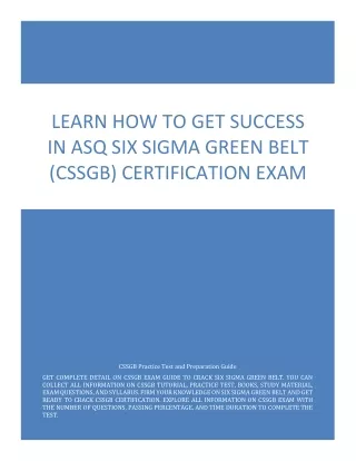 cssgb exam questions