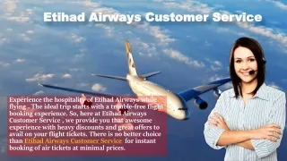 Etihad Airways Customer Service