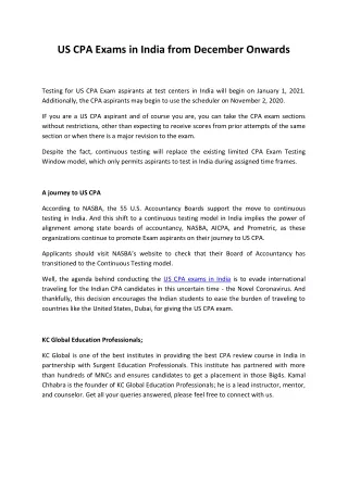 us cpa exams in india from december onwards