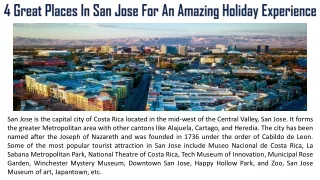 4 Great Places In San Jose For An Amazing Holiday Experience