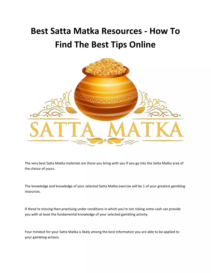 best satta matka resources how to find the best