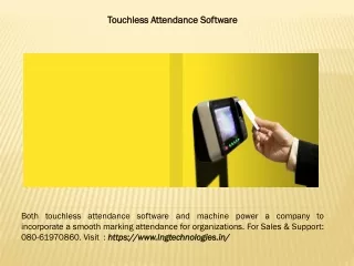 Touchless Attendance Software