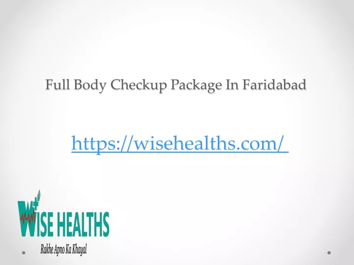 full body checkup package in faridabad