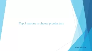top 5 reasons to choose protein bars
