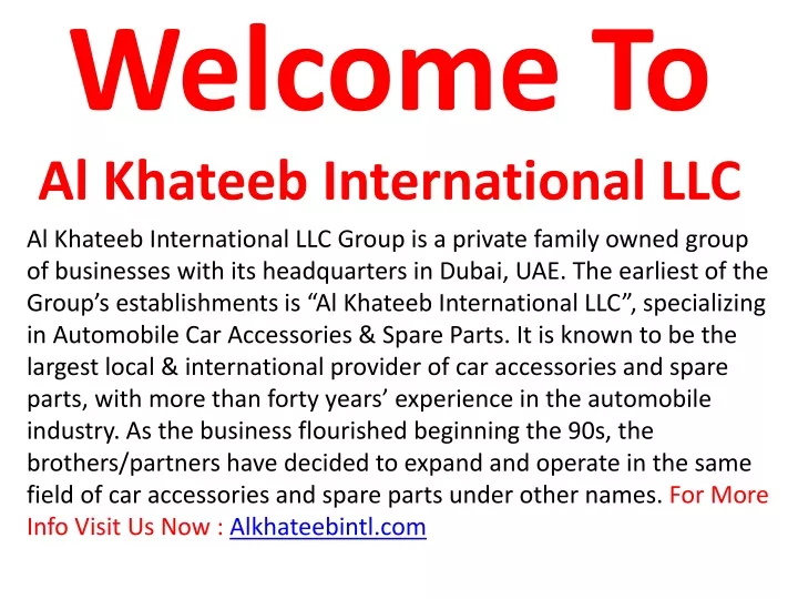 welcome to al khateeb international llc