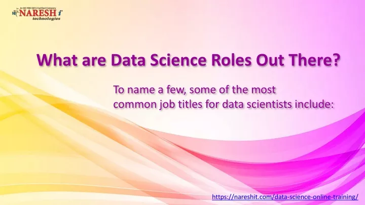 what are data science roles out there