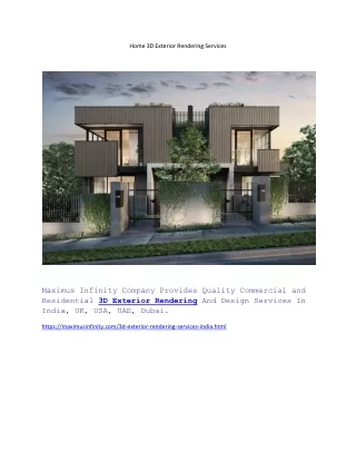 Home 3D Exterior Rendering