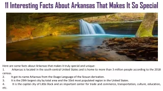 11 Interesting Facts About Arkansas That Makes It So Special