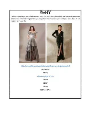 looking to buy luxury gowns elbisny