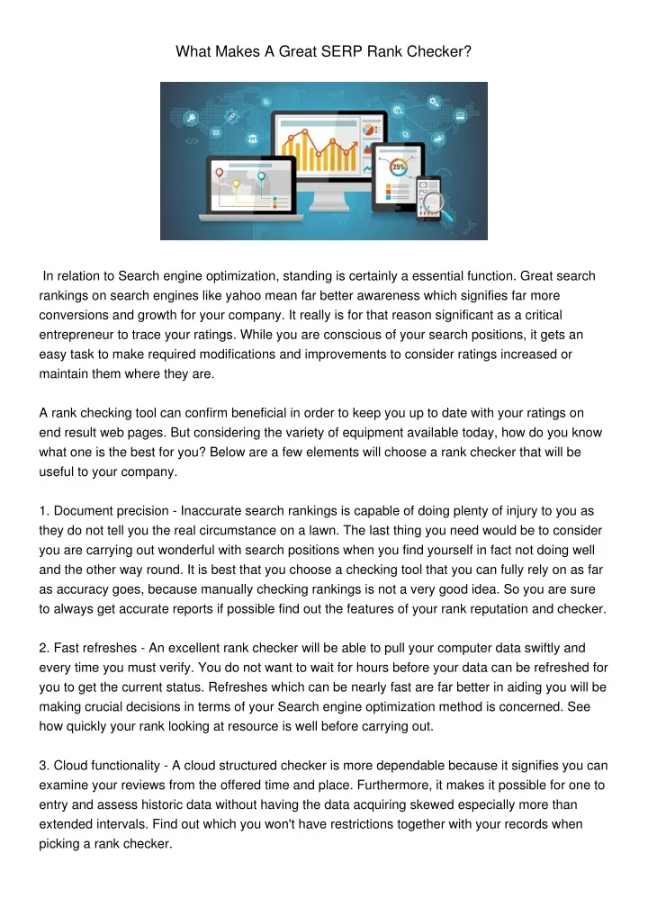what makes a great serp rank checker