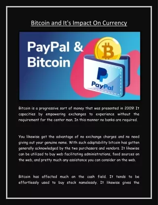 bitcoin and it s impact on currency