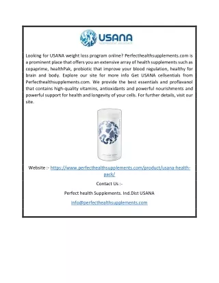 looking for usana weight loss program online