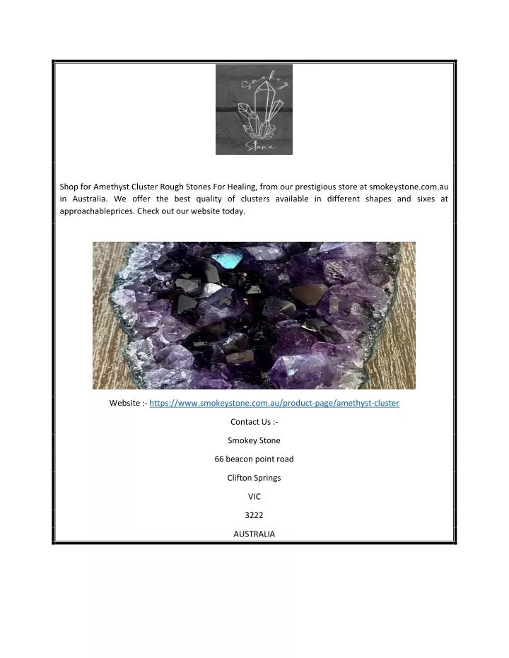 shop for amethyst cluster rough stones