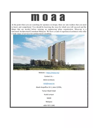 Malaysia Architect | Moaa.my