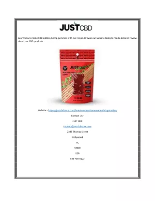 learn how to make cbd edibles hemp gummies with