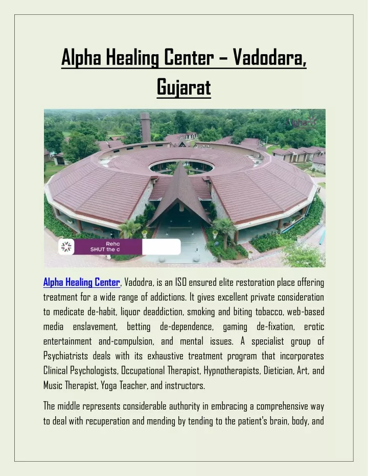 alpha healing center vadodara gujarat