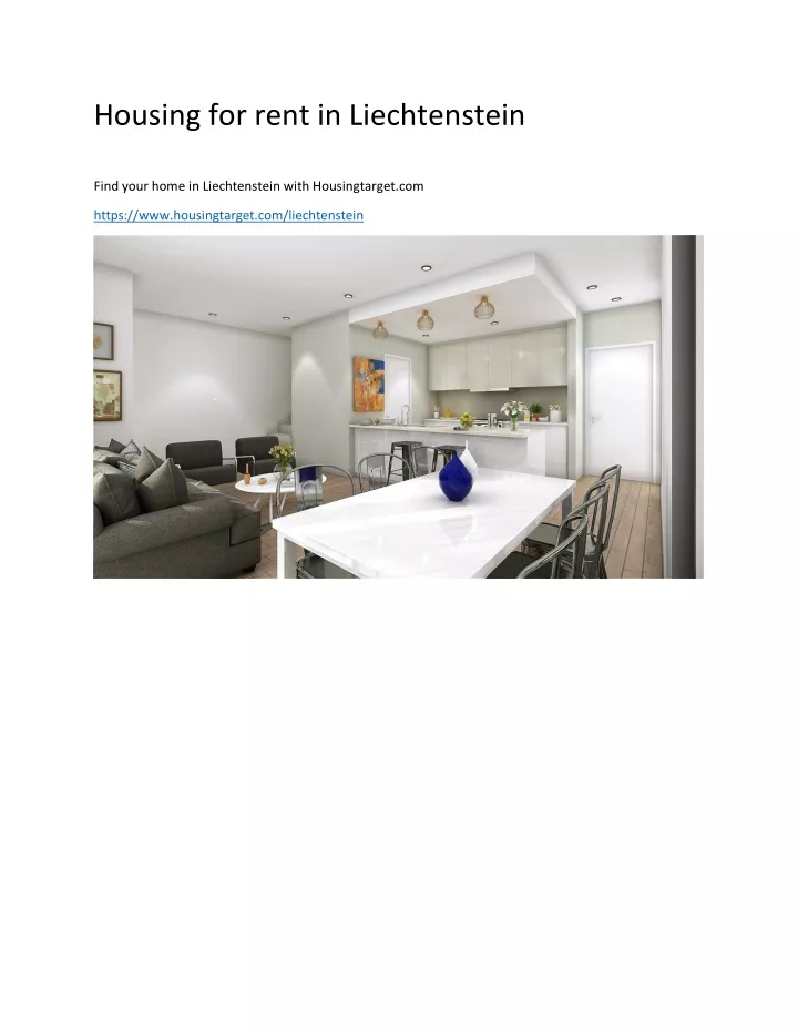 housing for rent in liechtenstein