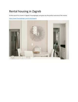 rental housing in zagreb