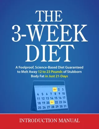 The 3 Weeks Diet Plan Manual