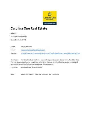 Carolina One Real Estate