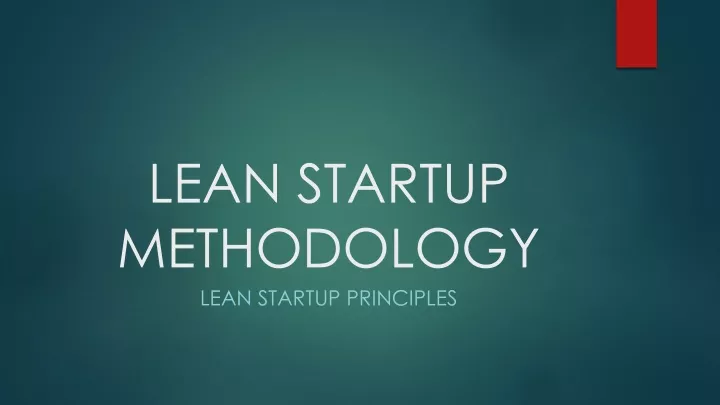 lean startup methodology
