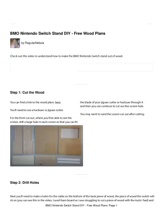 BMO Nintendo Switch Stand DIY - Free Wood Plans