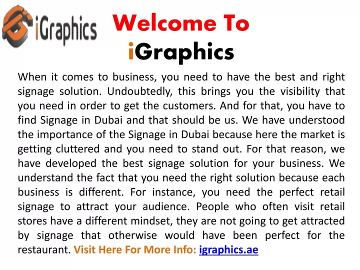 welcome to i graphics