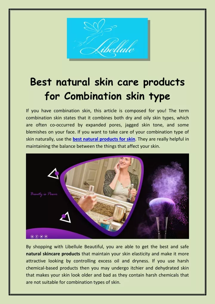 best natural skin care products for combination