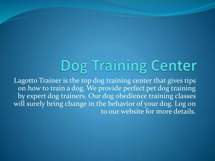 dog training center