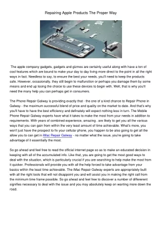 repairing apple products the proper way