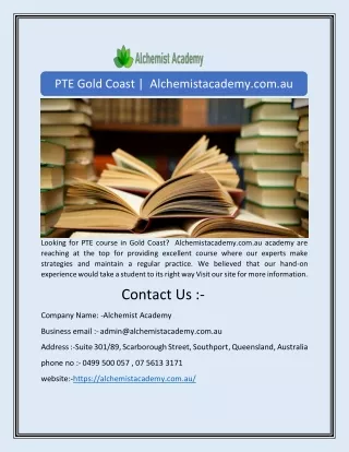 pte gold coast alchemistacademy com au