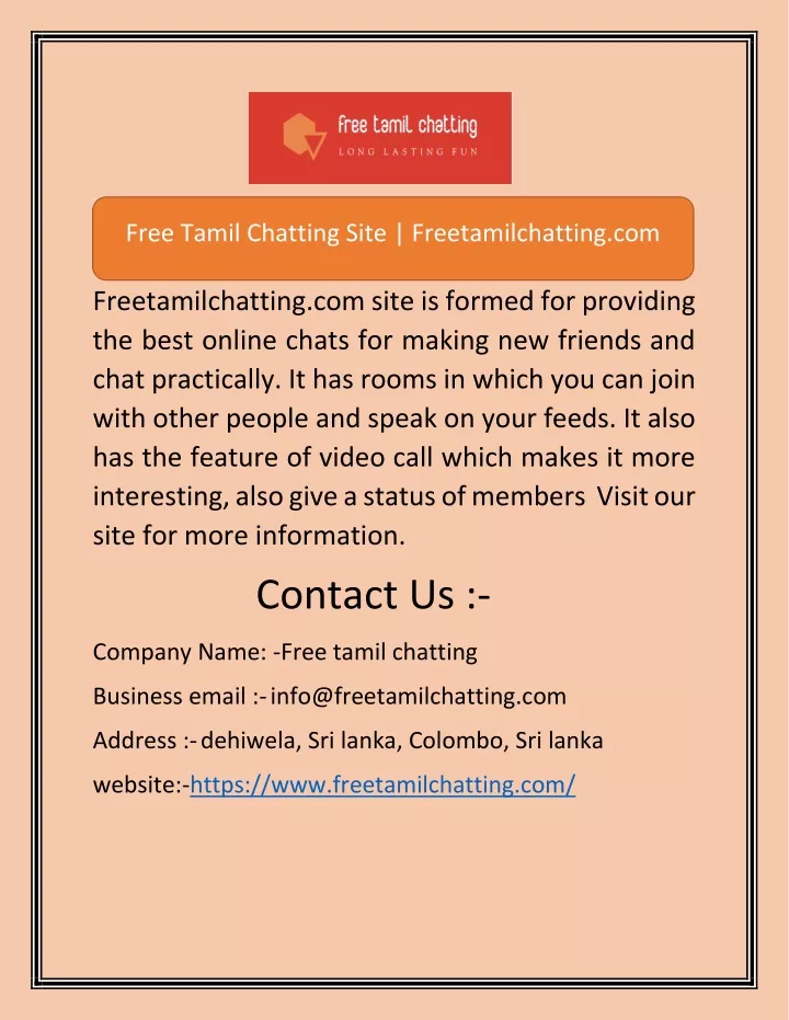 free tamil chatting site freetamilchatting com