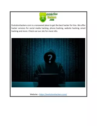 evolutionhackers com is a renowned place