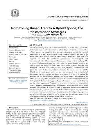 journal of contemporary urban affairs