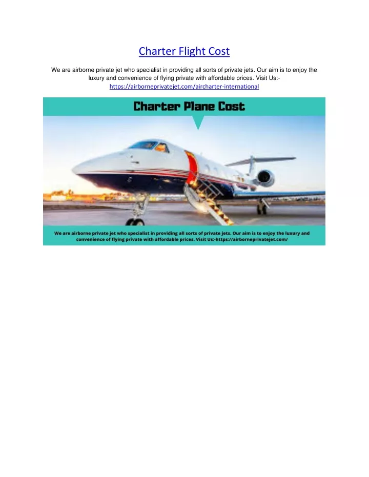 charter flight cost