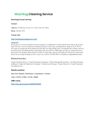 wool rug carpet cleaning