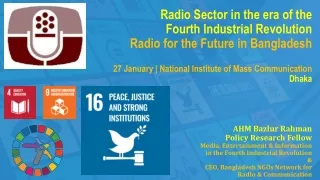Radio Sector in the era of the Fourth Industrial Revolution Radio for the Future in Bangladesh