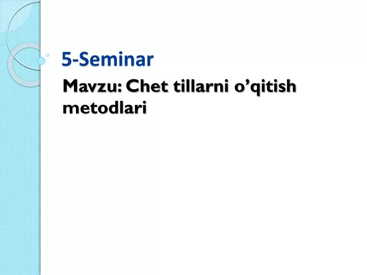 5 seminar