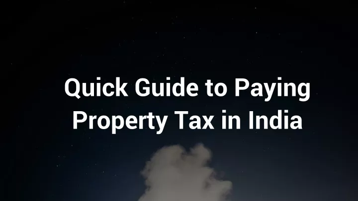 quick guide to paying property tax in india
