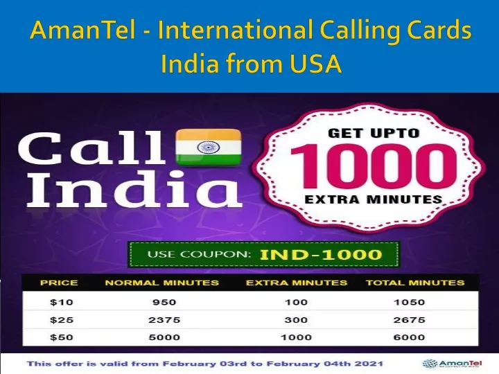 amantel international calling cards india from usa