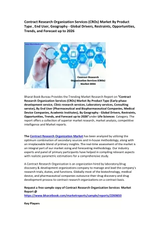 contract research organization services cros