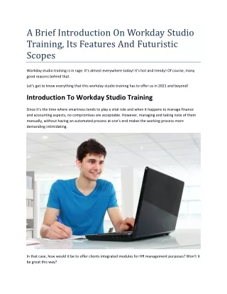 a brief introduction on workday studio training