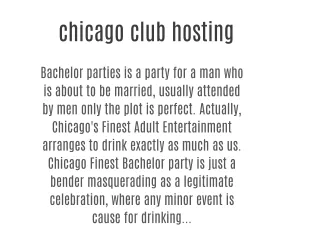 chicago club hosting