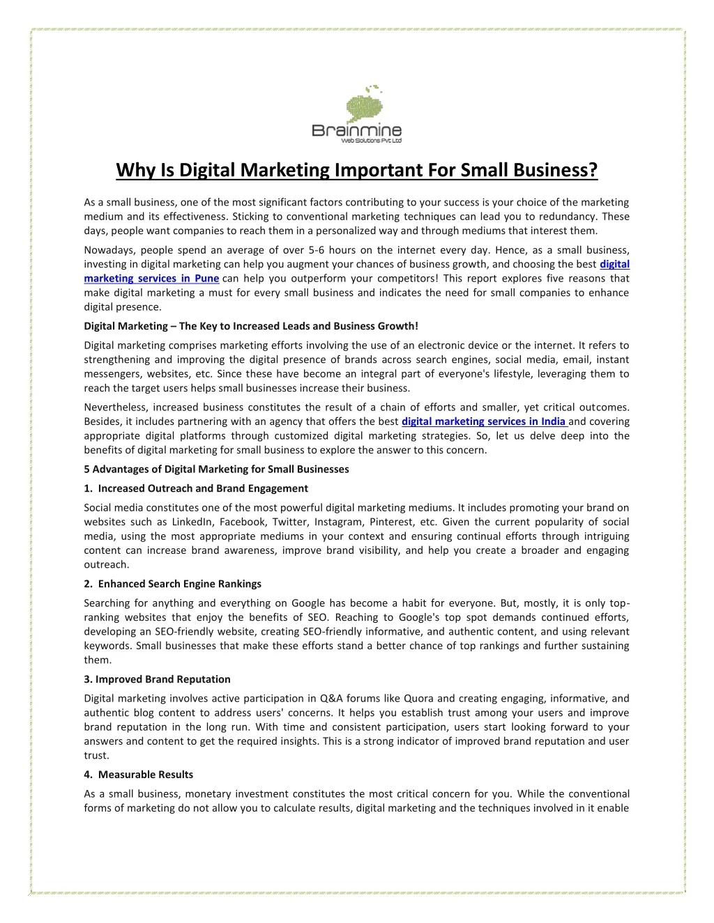 PPT - Why Is Digital Marketing Important For Small Business? PowerPoint ...