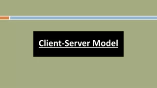 client server model