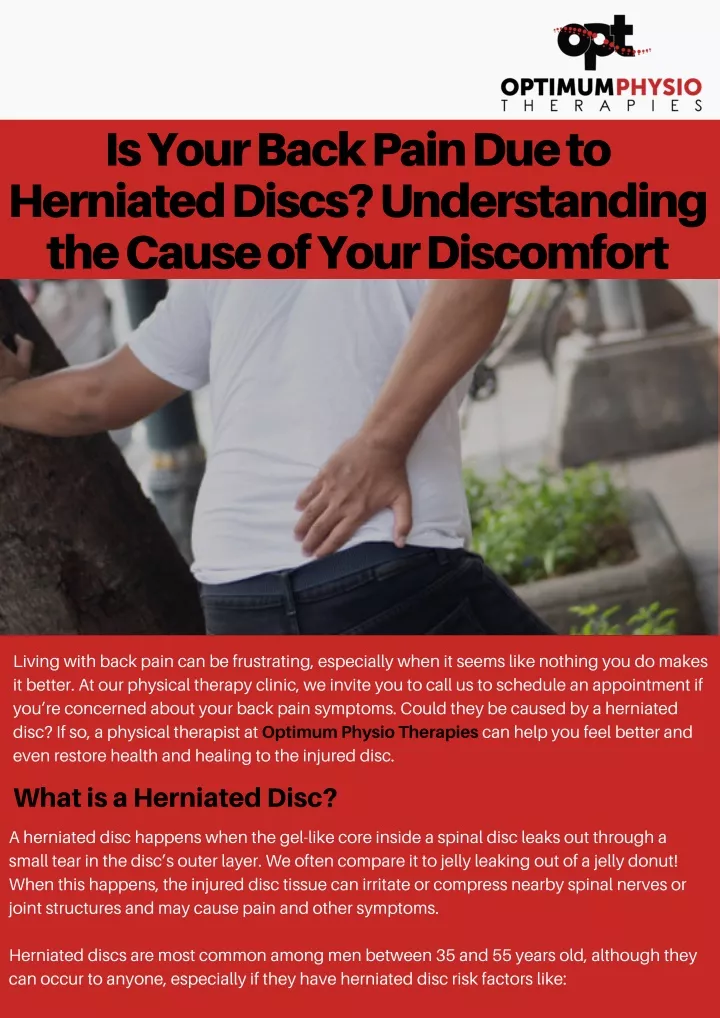 is your back pain due to herniated discs