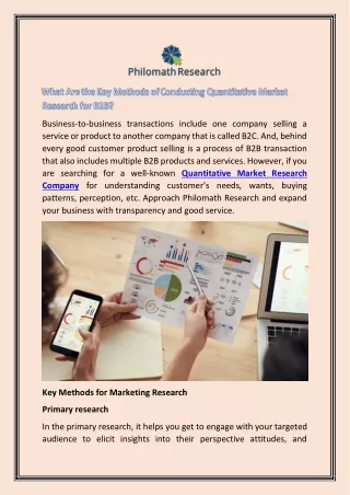 What Are the Key Methods of Conducting Quantitative Market Research for B2B?